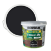 Ronseal One Coat Fence Life Paint Tudor Black Oak - 5L -Paint And Wallpaper Shop 12804242 2004942087300050