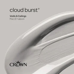 Crown Walls & Ceilings Matt Emulsion Cloud Burst - Tester 40ml -Paint And Wallpaper Shop 12804330 1524978275026691