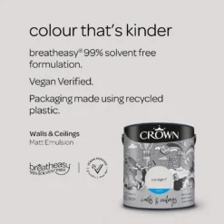 Crown Walls & Ceilings Matt Emulsion Spotlight - 2.5L -Paint And Wallpaper Shop 12804355 1934969532265441