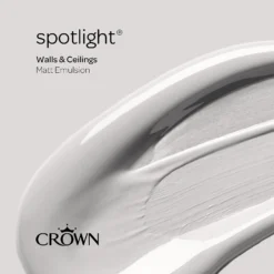 Crown Walls & Ceilings Matt Emulsion Spotlight - 2.5L -Paint And Wallpaper Shop 12804355 5694969532399967