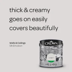 Crown Walls & Ceilings Silk Emulsion Paint Spotlight - 2.5L 14 Crown Walls & Ceilings Silk Emulsion Paint Spotlight - 2.5L -Paint And Wallpaper Shop 12804356 1974966162648926