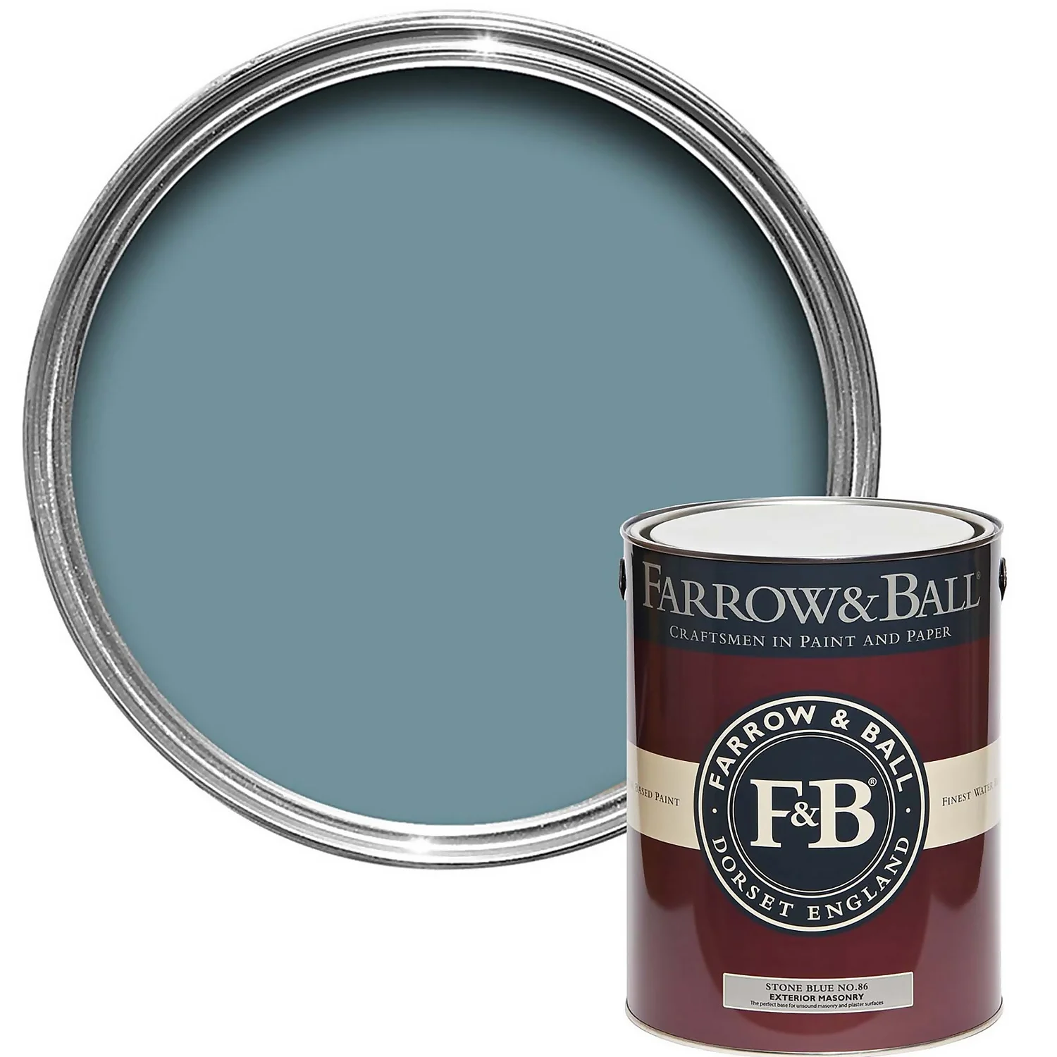 Farrow & Ball Exterior Masonry Stone Blue - 5L 3 Farrow & Ball Exterior Masonry Stone Blue - 5L