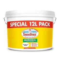 Sandtex® Ultra Smooth Masonry Paint Pure Brilliant White - 12L -Paint And Wallpaper Shop 12804843 1134870267897089