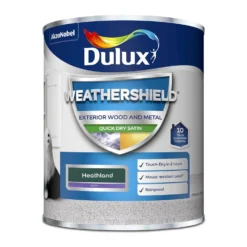 Dulux Weathershield Exterior Quick Dry Satin Paint Heathland - 750ml -Paint And Wallpaper Shop 12806130 1534833217805013