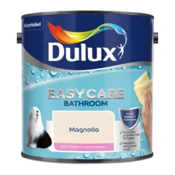 Dulux Easycare Bathroom Silk Paint - Magnolia - 2.5L -Paint And Wallpaper Shop 12806342 1214833236285568