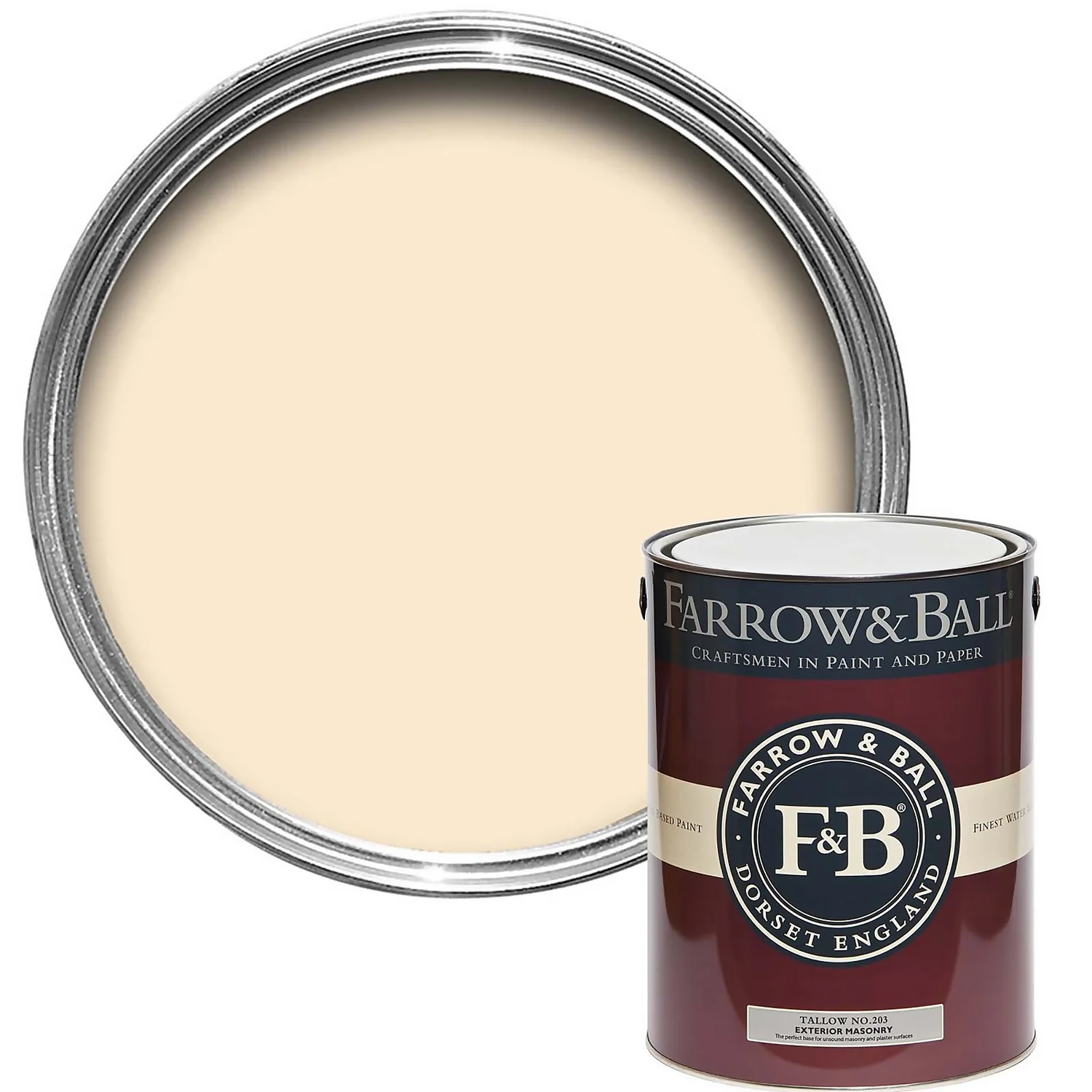 Farrow & Ball Exterior Masonry Paint Tallow - 5L 3 Farrow & Ball Exterior Masonry Paint Tallow - 5L