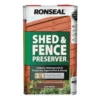Ronseal Shed & Fence Preserver Dark Brown - 5L -Paint And Wallpaper Shop 12807050 9204831946524794