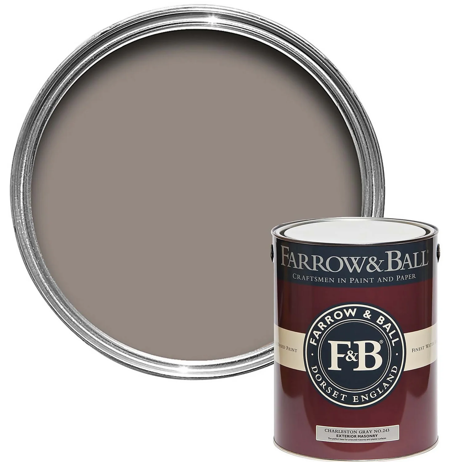 Farrow & Ball Exterior Masonry Paint Charleston Gray - 5L 3 Farrow & Ball Exterior Masonry Paint Charleston Gray - 5L