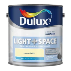 Dulux Light & Space Matt Emulsion Paint Lemon Spirit - 2.5L -Paint And Wallpaper Shop 12808064 2984833204162123