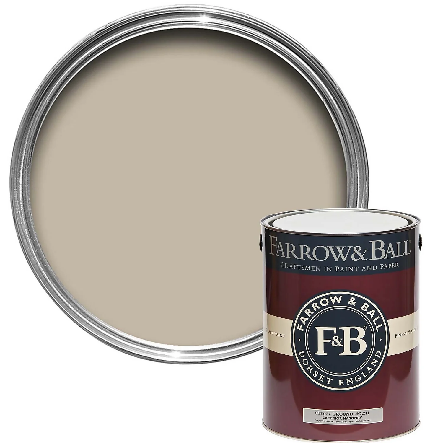 Farrow & Ball Exterior Masonry Paint Stony Ground - 5L 3 Farrow & Ball Exterior Masonry Paint Stony Ground - 5L