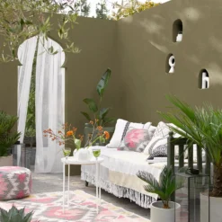 Sandtex® Ultra Smooth Masonry Paint Olive - 5L -Paint And Wallpaper Shop 12808376 1064871500044285