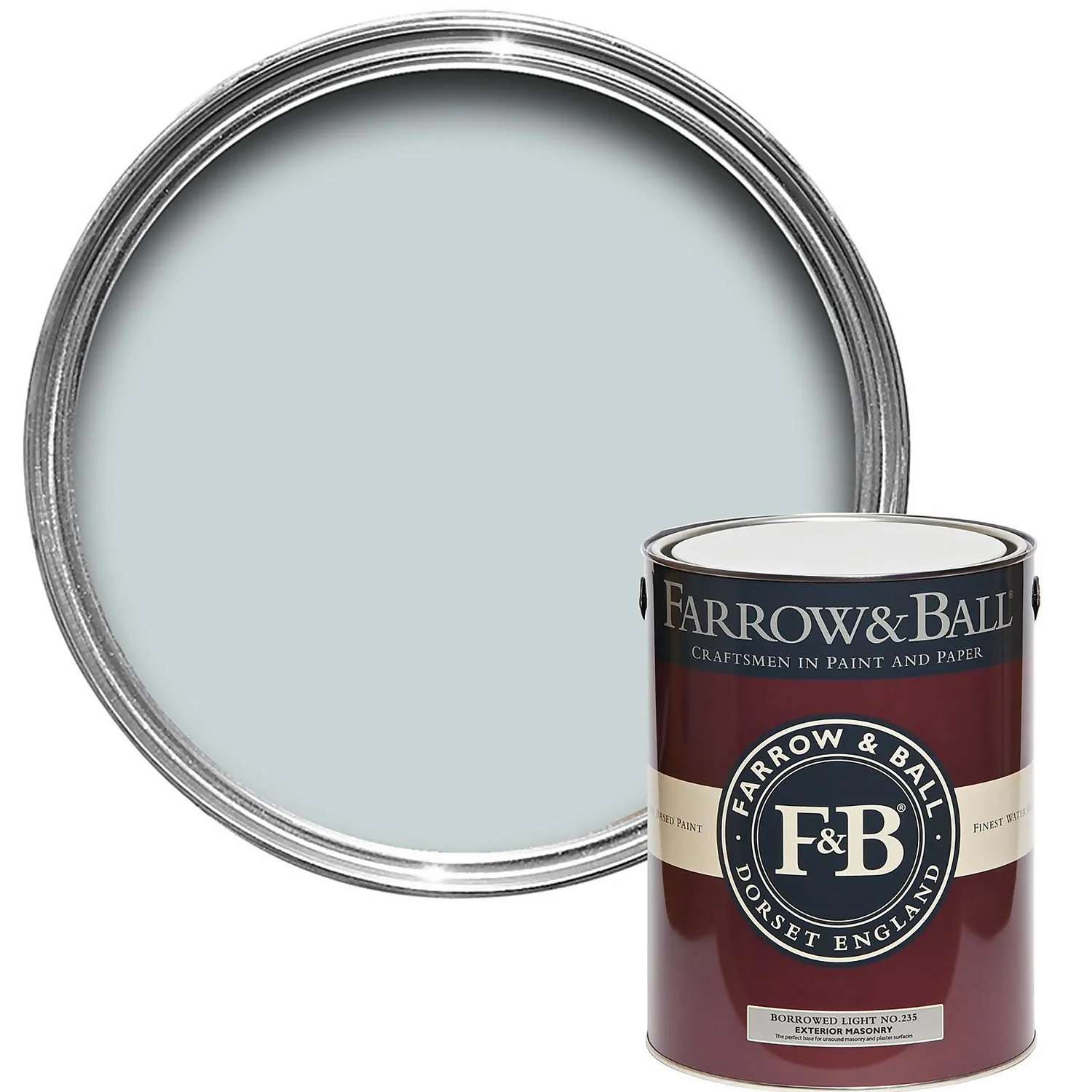 Farrow & Ball Exterior Masonry Paint Borrowed Light - 5L 3 Farrow & Ball Exterior Masonry Paint Borrowed Light - 5L