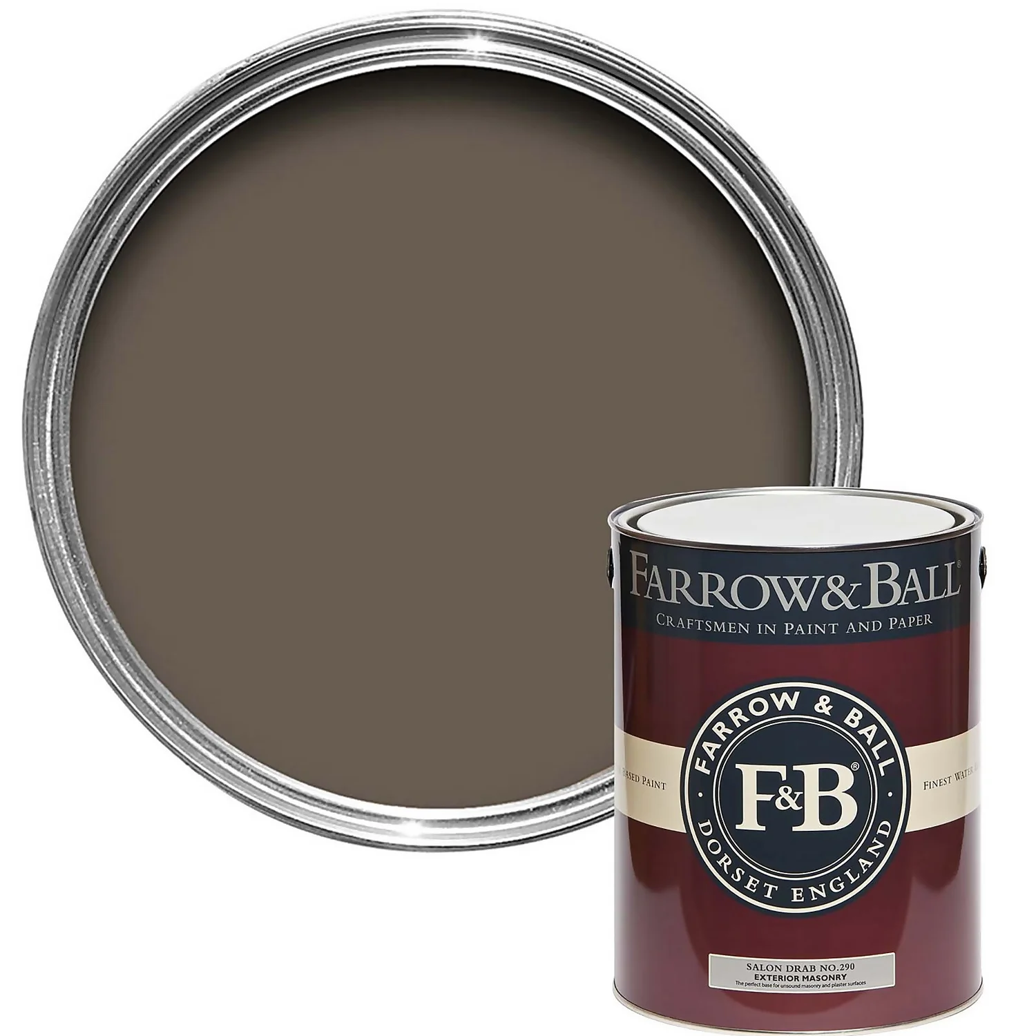 Farrow & Ball Exterior Masonry Paint Salon Drab - 5L 3 Farrow & Ball Exterior Masonry Paint Salon Drab - 5L