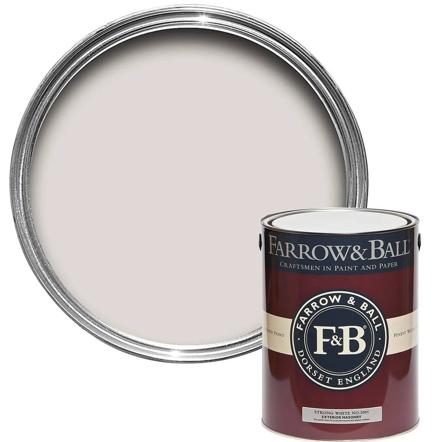 Farrow & Ball Exterior Masonry Paint Strong White - 5L 3 Farrow & Ball Exterior Masonry Paint Strong White - 5L
