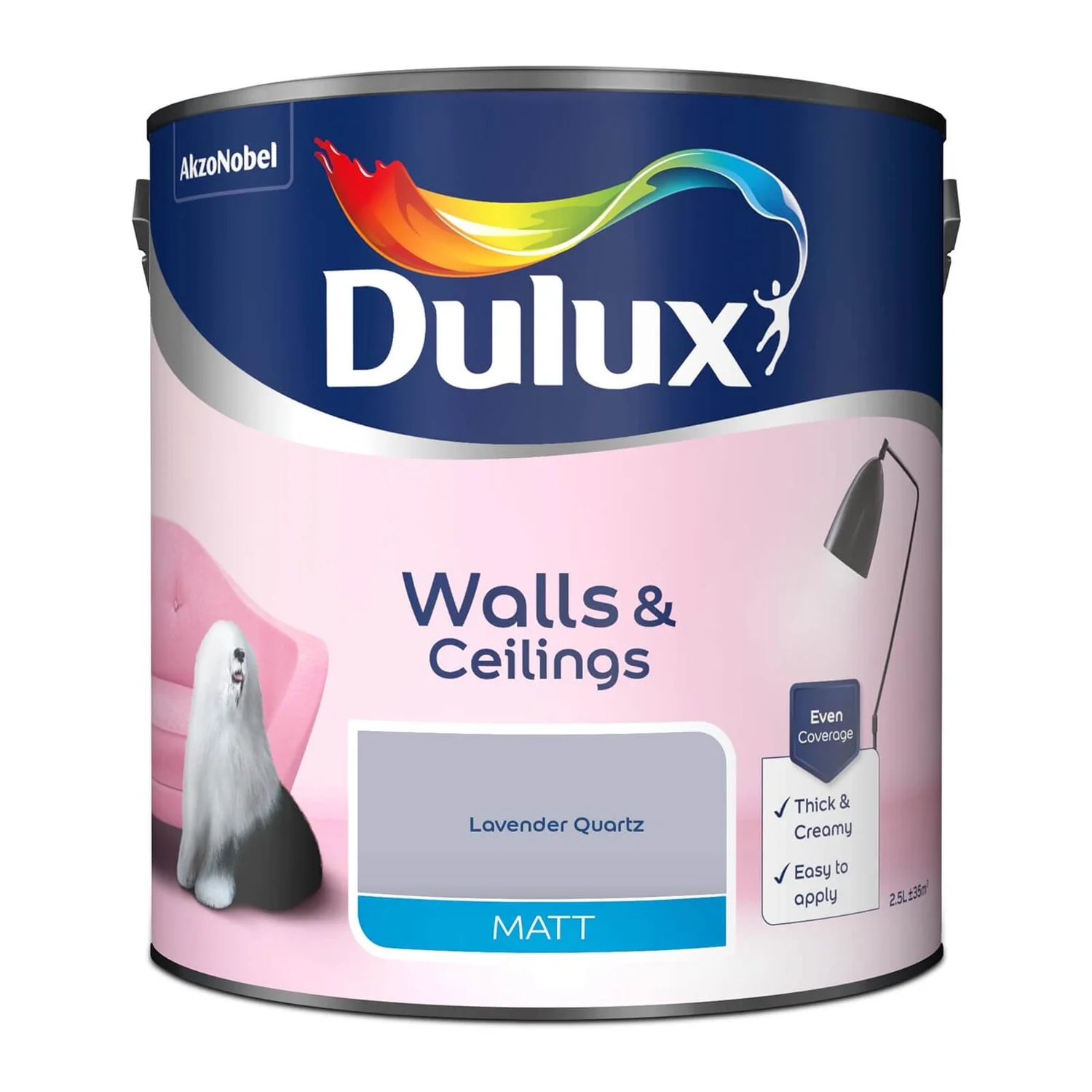 Dulux Matt Emulsion Paint Lavender Quartz - 2.5L 6 Dulux Matt Emulsion Paint Lavender Quartz - 2.5L - Image 4