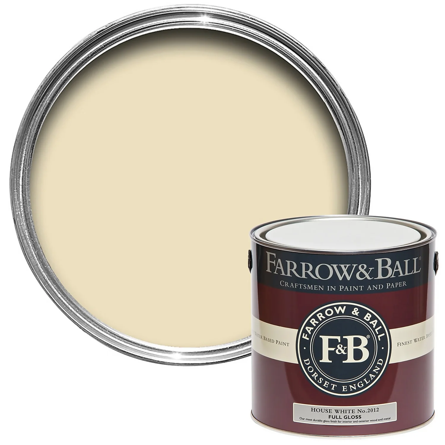 Farrow & Ball Full Gloss Paint House White - 2.5L 3 Farrow & Ball Full Gloss Paint House White - 2.5L