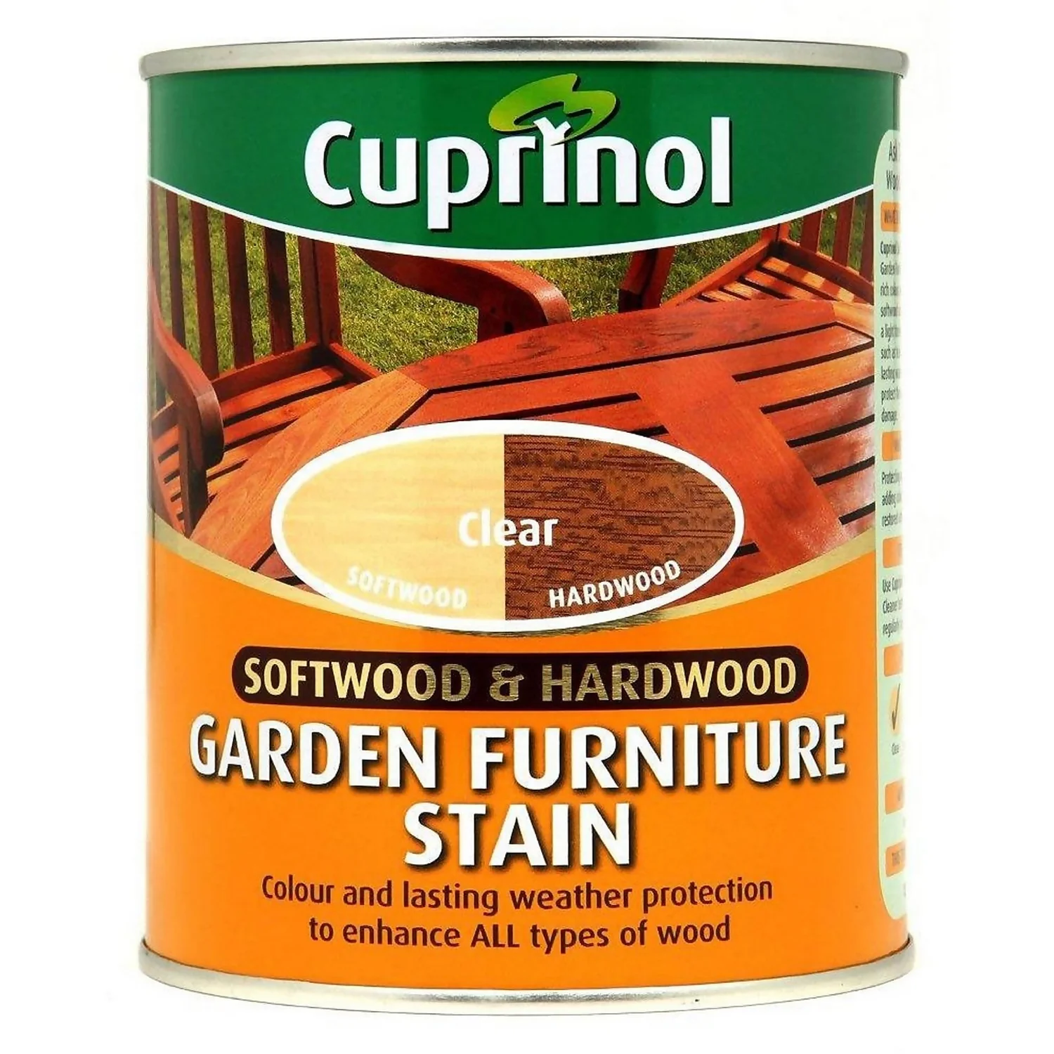 Cuprinol Softwood And Hardwood Garden Furniture Stain - Clear - 750ml 3 Cuprinol Softwood And Hardwood Garden Furniture Stain - Clear - 750ml