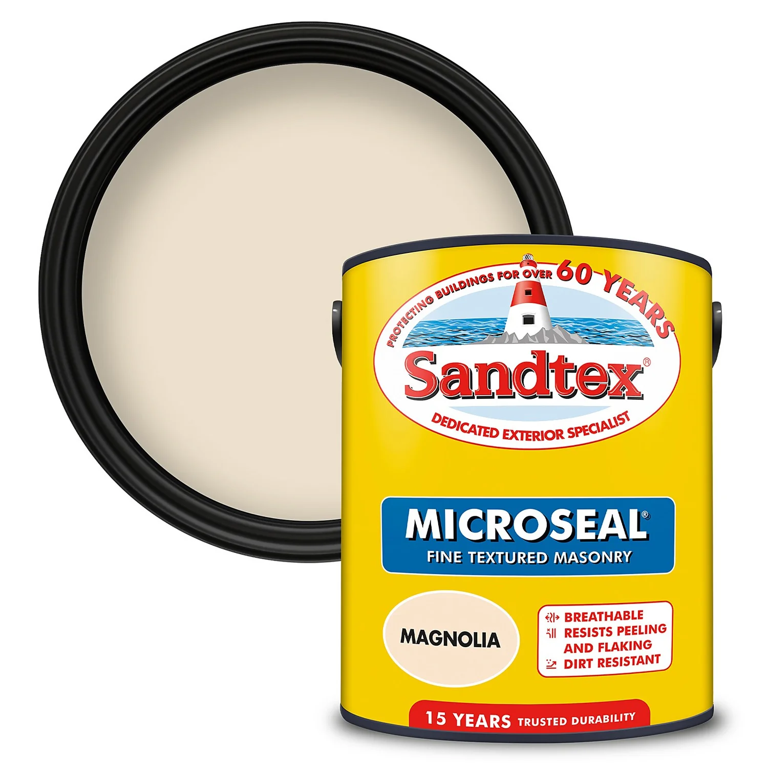 Sandtex® Textured Masonry Paint Magnolia - 5L 3 Sandtex® Textured Masonry Paint Magnolia - 5L