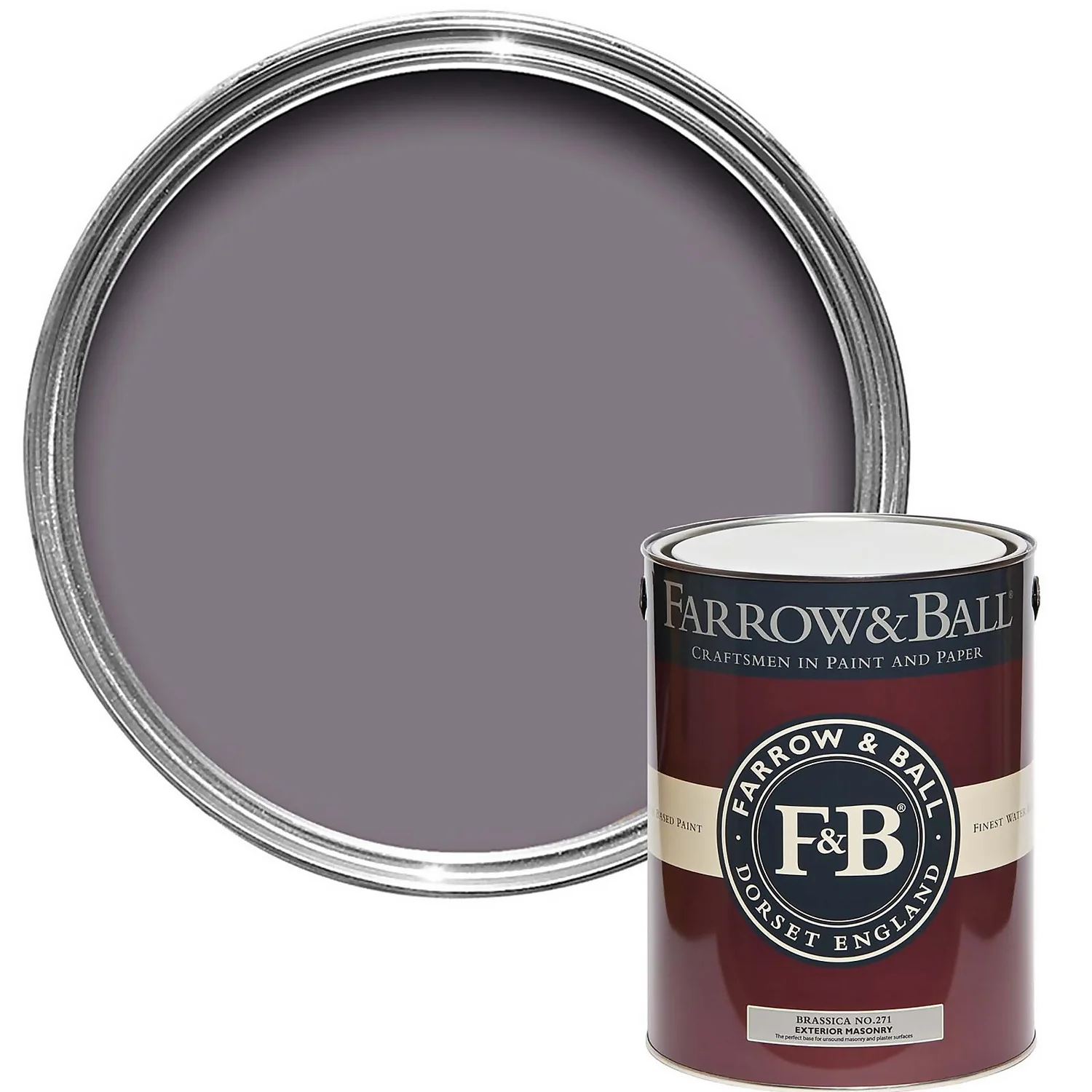 Farrow & Ball Exterior Masonry Paint Brassica - 5L 3 Farrow & Ball Exterior Masonry Paint Brassica - 5L
