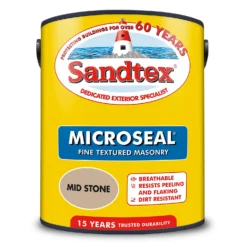Sandtex® Textured Masonry Paint Mid Stone - 5L -Paint And Wallpaper Shop 12809310 4794871505543900