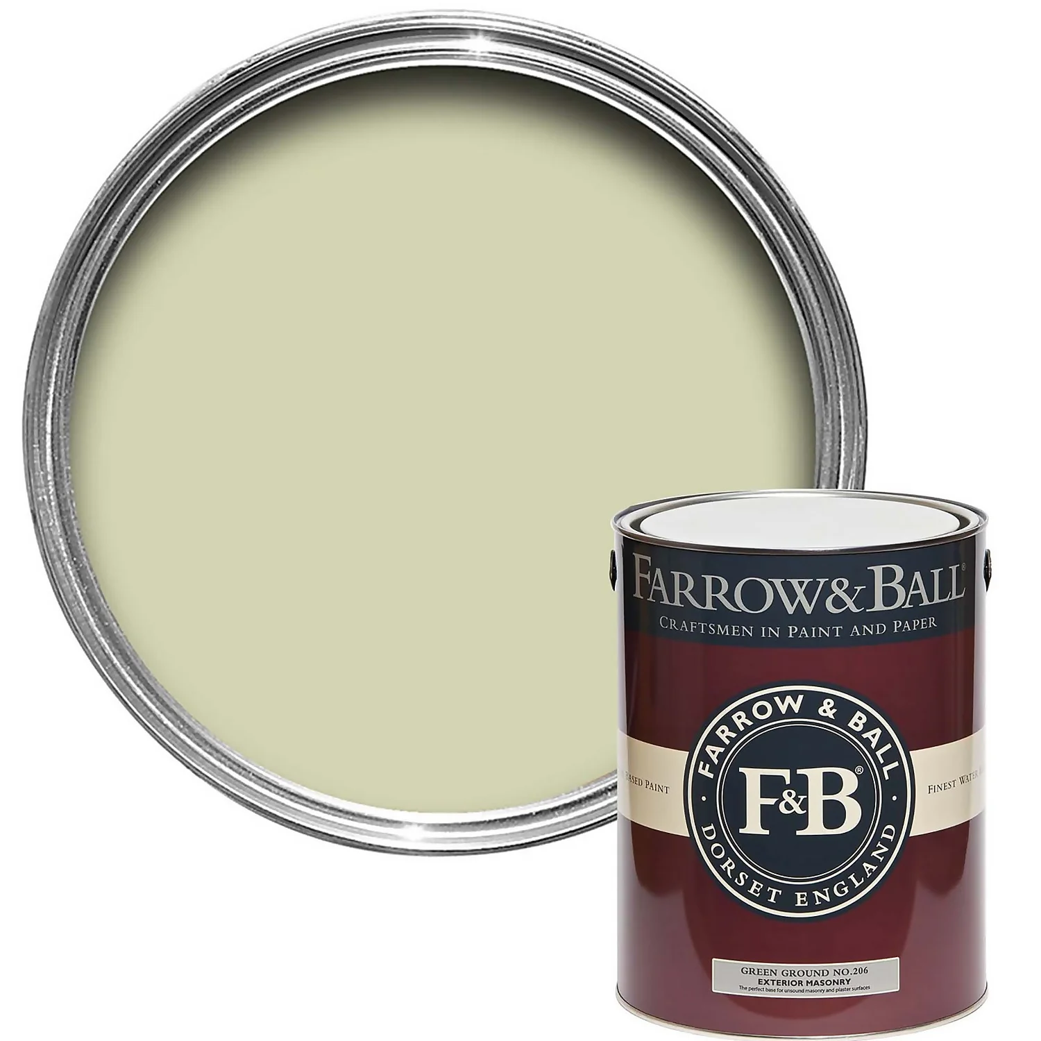 Farrow & Ball Exterior Masonry Green Ground - 5L 3 Farrow & Ball Exterior Masonry Green Ground - 5L