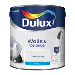 Dulux Matt Emulsion Paint White Mist - 2.5L -Paint And Wallpaper Shop 12809668 1244833194001462
