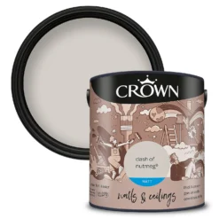 Crown Walls & Ceilings Matt Emulsion Paint Dash Of Nutmeg - 2.5L