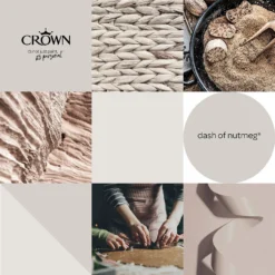 Crown Walls & Ceilings Matt Emulsion Paint Dash Of Nutmeg - 2.5L -Paint And Wallpaper Shop 12809696 8264969826027289