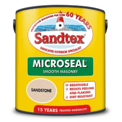 Sandtex® Ultra Smooth Masonry Paint Sandstone - 2.5L -Paint And Wallpaper Shop 12809734 1794871560224291