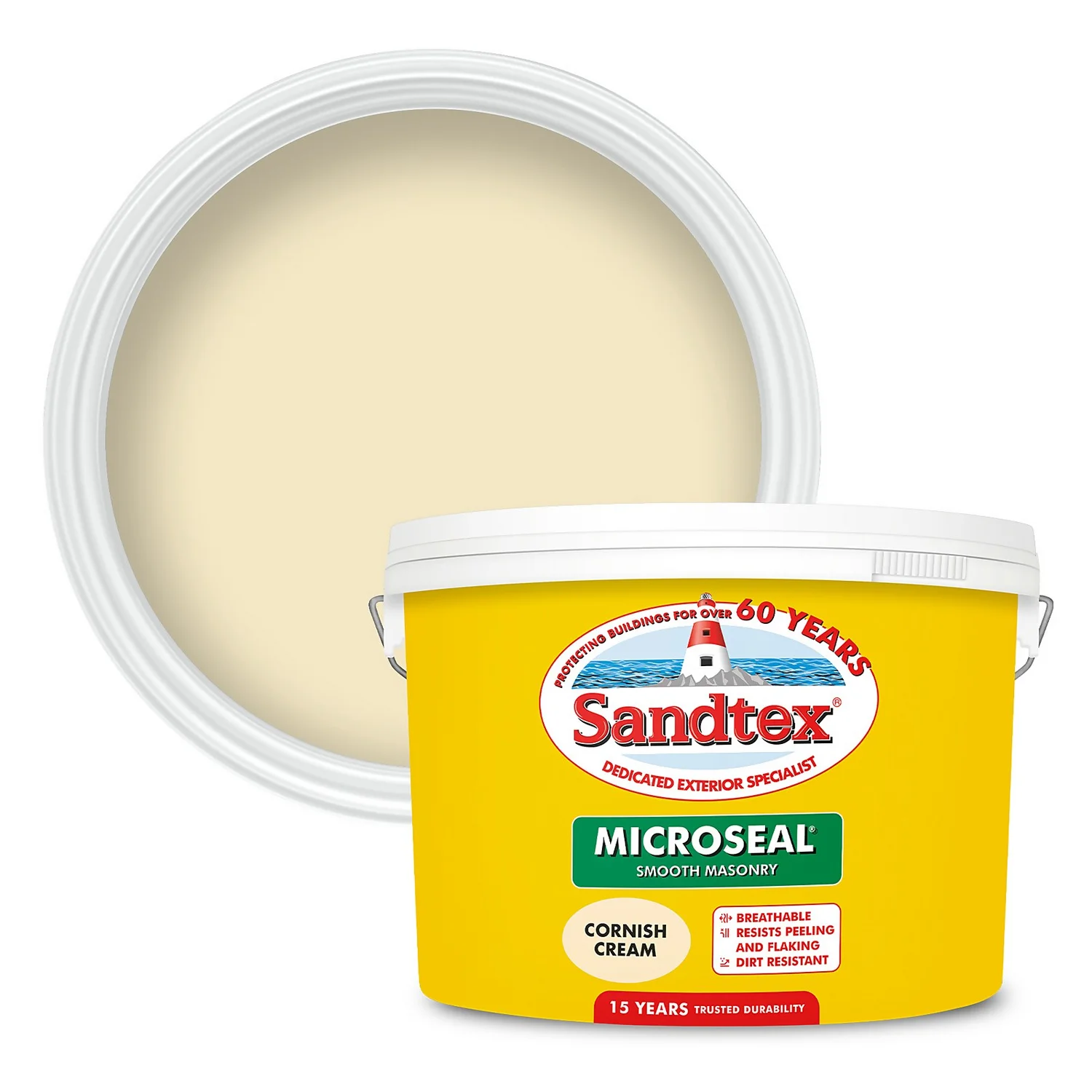 Sandtex® Ultra Smooth Masonry Paint Cornish Cream - 10L 3 Sandtex® Ultra Smooth Masonry Paint Cornish Cream - 10L