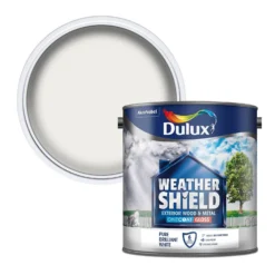 Dulux Weathershield Exterior One Coat Gloss Paint Pure Brilliant White - 2.5L