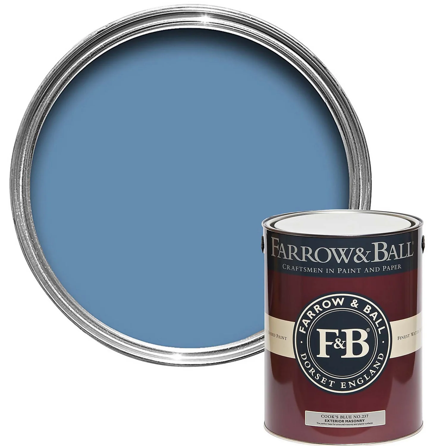 Farrow & Ball Exterior Masonry Cook's Blue - 5L 3 Farrow & Ball Exterior Masonry Cook's Blue - 5L