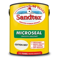 Sandtex® Ultra Smooth Masonry Paint Cotton Belt - 5L -Paint And Wallpaper Shop 12809833 7564871561590914