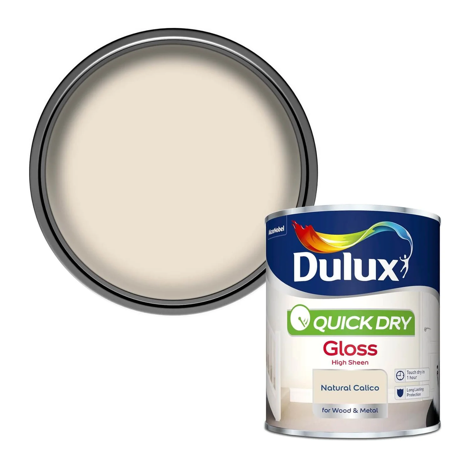 Dulux Natural Calico - Quick Dry Gloss - 750ml 3 Dulux Natural Calico - Quick Dry Gloss - 750ml