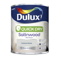 Dulux Quick Dry Satinwood Polished Pebble - 750ml -Paint And Wallpaper Shop 12810719 1174833192372366
