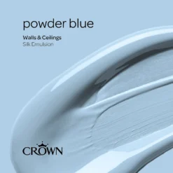 Crown Walls & Ceilings Silk Emulsion Paint Powder Blues - 2.5L 17 Crown Walls & Ceilings Silk Emulsion Paint Powder Blues - 2.5L -Paint And Wallpaper Shop 12811618 1394966162823844