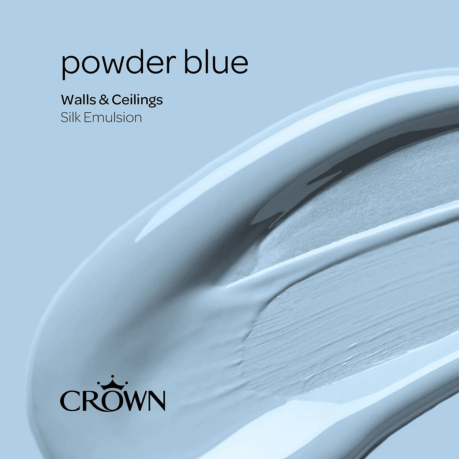 Crown Walls & Ceilings Silk Emulsion Paint Powder Blues - 2.5L 9 Crown Walls & Ceilings Silk Emulsion Paint Powder Blues - 2.5L - Image 7
