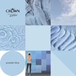 Crown Walls & Ceilings Silk Emulsion Paint Powder Blues - 2.5L 16 Crown Walls & Ceilings Silk Emulsion Paint Powder Blues - 2.5L -Paint And Wallpaper Shop 12811618 3194966162736628