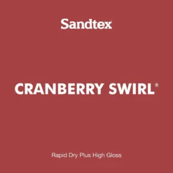 Sandtex® Rapid Dry Gloss Paint Cranberry Swirl - 750ml -Paint And Wallpaper Shop 12813371 9554951367270292