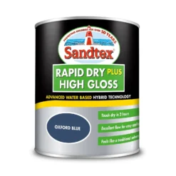 Sandtex® Rapid Dry Gloss Paint Oxford Blue - 750ml -Paint And Wallpaper Shop 12813508 1684951367142456