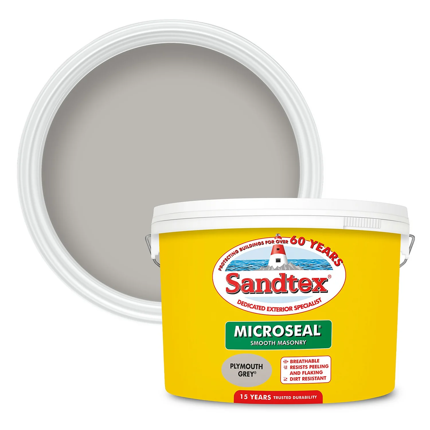 Sandtex® Ultra Smooth Masonry Paint Plymouth Grey - 10L 3 Sandtex® Ultra Smooth Masonry Paint Plymouth Grey - 10L