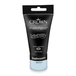 Crown Breatheasy Bathroom Mid Sheen Paint Platinum - Tester 40ml -Paint And Wallpaper Shop 12813929 4654857364567899