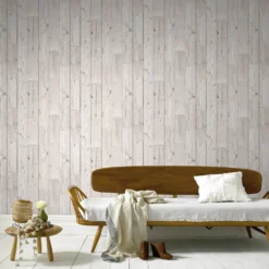 Fresco Wood Plank Neutral Wallpaper -Paint And Wallpaper Shop 12814451 1034832956751883