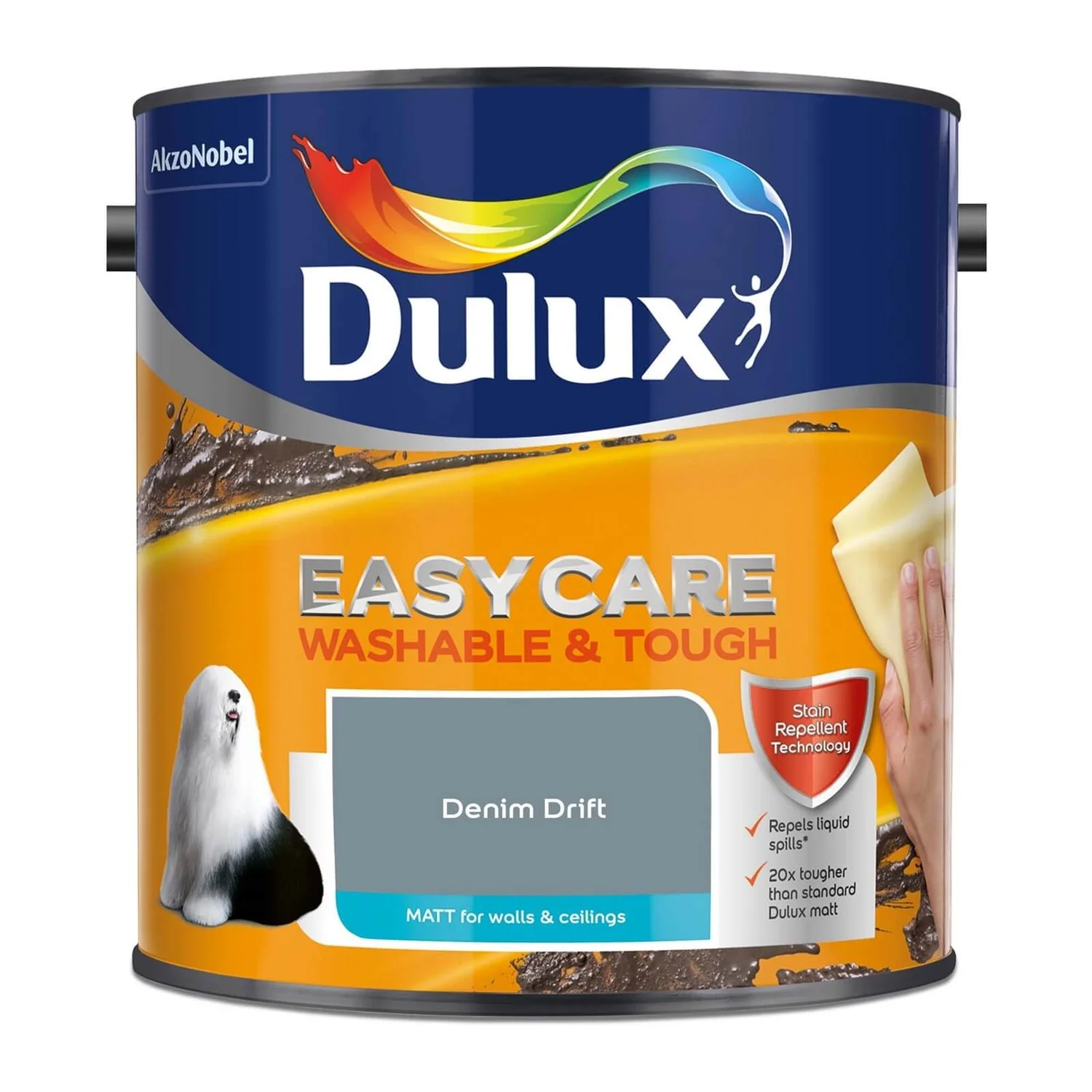 Dulux Easycare Washable & Tough Matt Paint Denim Drift - 2.5L 6 Dulux Easycare Washable & Tough Matt Paint Denim Drift - 2.5L - Image 4