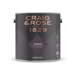 Craig & Rose 1829 Eggshell Paint Damson - 2.5L -Paint And Wallpaper Shop 12817591 9374832957475834