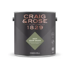 Craig & Rose 1829 Eggshell Paint Deep Adam Green - 2.5L 5 Craig & Rose 1829 Eggshell Paint Deep Adam Green - 2.5L -Paint And Wallpaper Shop 12817595 2134832957267562