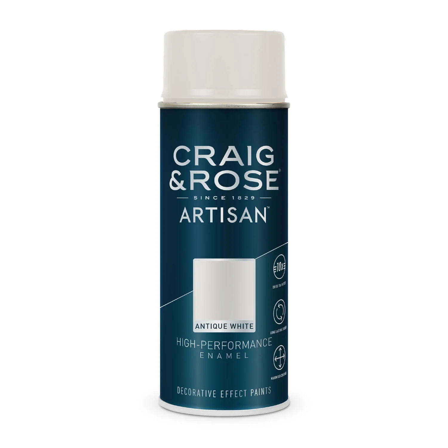 Craig & Rose Artisan Enamel Gloss Spray Paint - Antique White - 400ml 4 Craig & Rose Artisan Enamel Gloss Spray Paint - Antique White - 400ml - Image 2