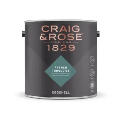 Craig & Rose 1829 Eggshell Paint French Turquoise - 2.5L -Paint And Wallpaper Shop 12817700 1924832956767945