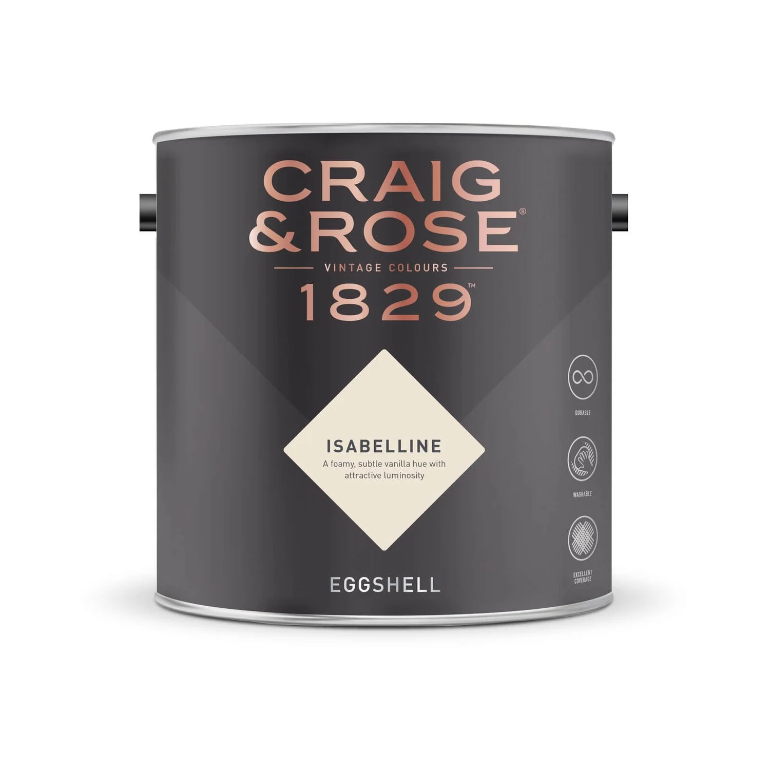 Craig & Rose 1829 Eggshell Paint - Isabelline - 2.5L 4 Craig & Rose 1829 Eggshell Paint - Isabelline - 2.5L - Image 2