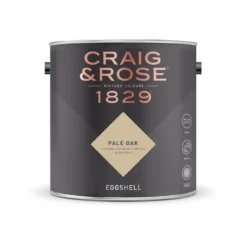 Craig & Rose 1829 Eggshell Paint Pale Oak - 2.5L 5 Craig & Rose 1829 Eggshell Paint Pale Oak - 2.5L -Paint And Wallpaper Shop 12817956 1504832954381862